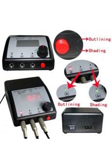 Professional Tattoo Kit with LCD Power and 54 Colors