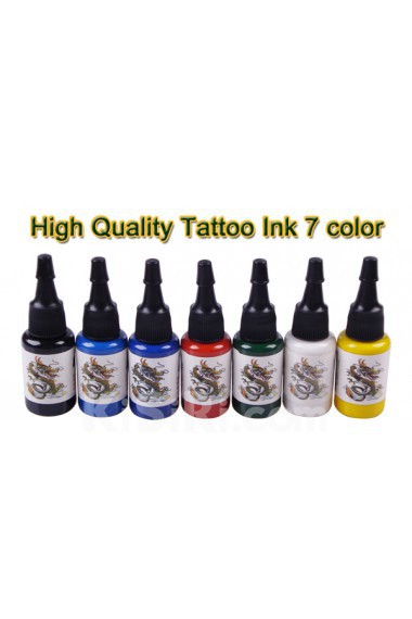 2 Dragonfly Tattoo Guns Kit for Lining and Shading (7 Colors Included)