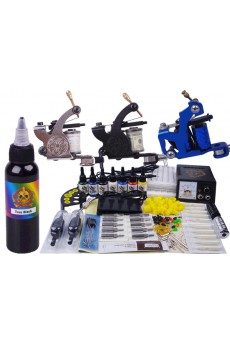 Professional Tattoo Machines Kit Completed Set With 3 Tattoo Guns