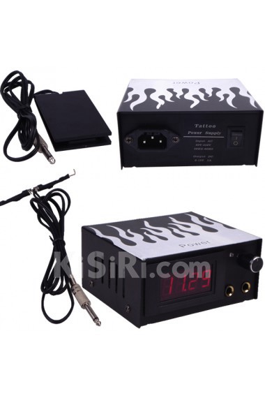 Professional Tattoo Gun Kit with Digital Power Supply and 7 Colors for Lining and Shading