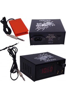 Professional Tattoo Gun Kit for Lining and Shading with Digital Power Supply (7 Colors Included)