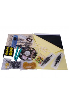 Professional Tattoo Guns Kit Completed Set with 2 Tattoo Guns and LED Power Supply (14 Colors)