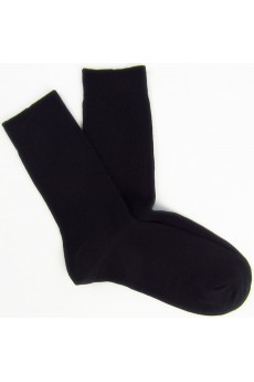 Black Combed Cotton Men's Socks