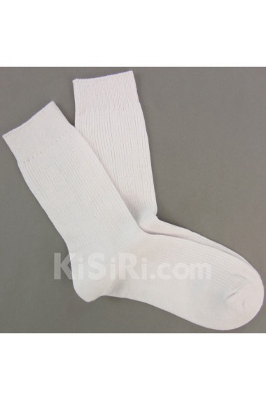 Red Combed Cotton Men's Socks