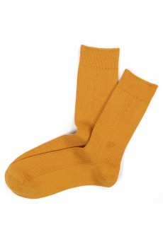 Yellow Combed Cotton Men's Socks