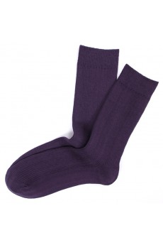 Plum Combed Cotton Men's Socks
