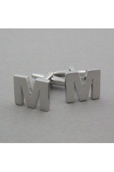 Men's Silver Metal Cufflink
