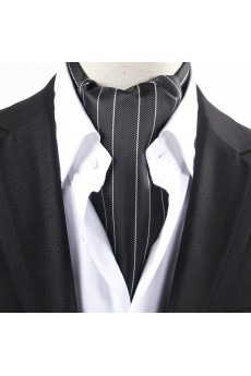 Men's Black Microfiber Cravat