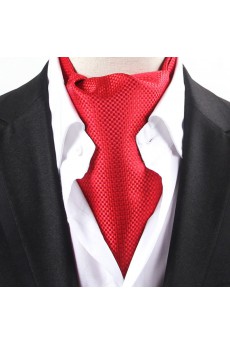 Men's Red Microfiber Cravat