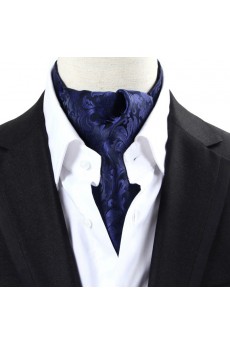 Men's Navy Blue Microfiber Cravat