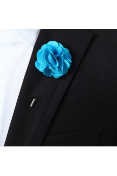 Men's Blue Microfiber Lapel Pins 