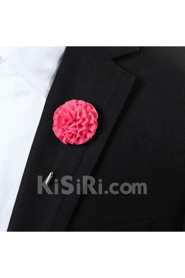Men's Rose-carmine Microfiber Lapel Pins