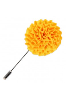 Men's Yellow Microfiber Lapel Pins