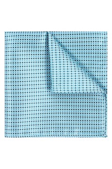 Men's Blue Microfiber Pocket Square 