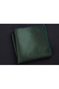 Green Cotton-Microfiber Blended Pocket Square