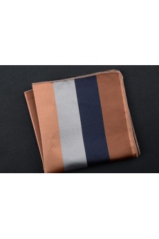 Brown Cotton-Microfiber Blended Pocket Square