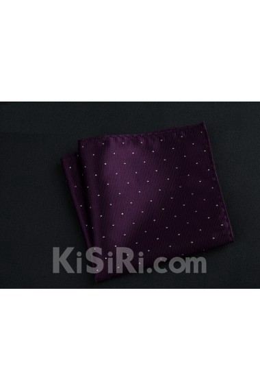 Purple Cotton-Microfiber Blended Pocket Square
