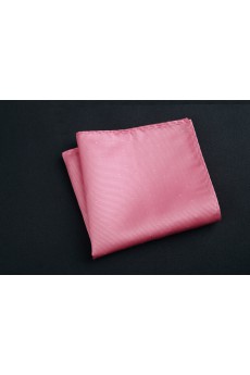 Pink Cotton-Microfiber Blended Pocket Square
