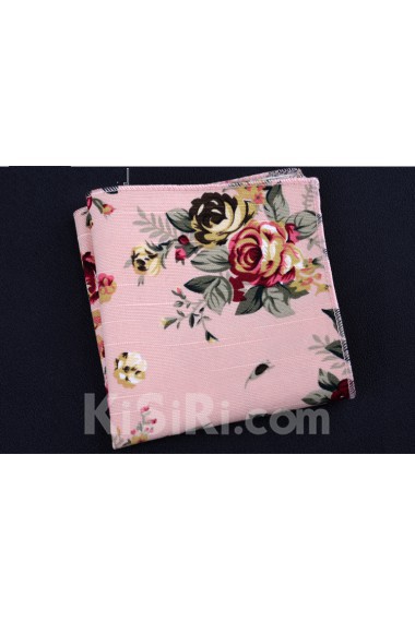 Pink Cotton, Linen Pocket Square