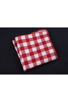 Red Cotton, Linen Pocket Square