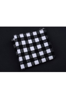 Black Cotton, Linen Pocket Square