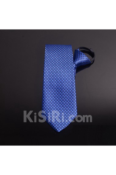 Blue Polka Dot Microfiber Necktie