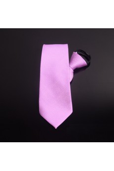 Pink Solid Microfiber Necktie