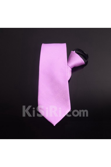 Pink Solid Microfiber Necktie
