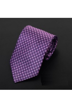 Purple Polka Dot Microfiber Necktie