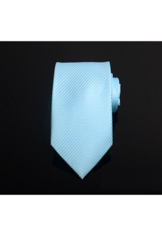 Green Striped Microfiber Necktie