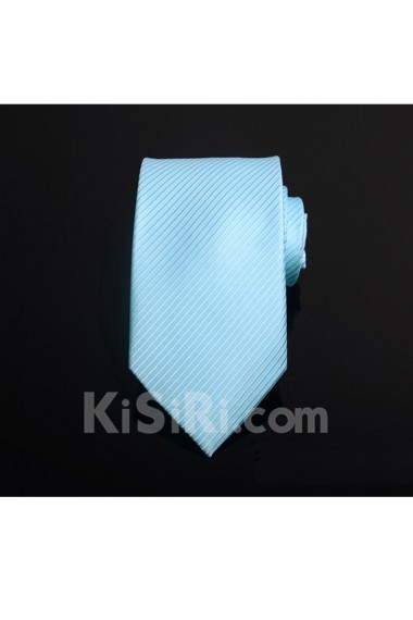 Green Striped Microfiber Necktie