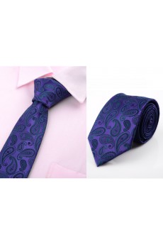 Purple Paisley Microfiber Necktie