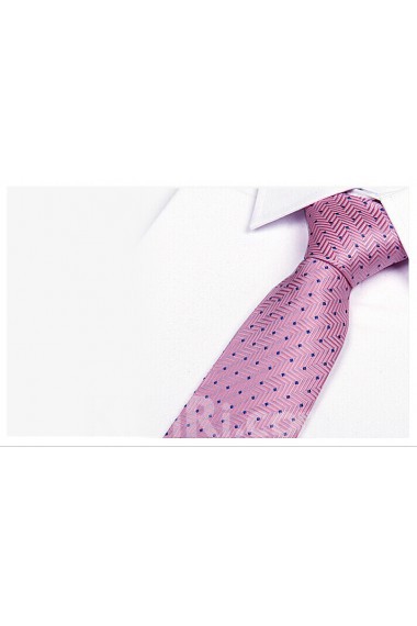 Pink Polka Dot Microfiber Necktie