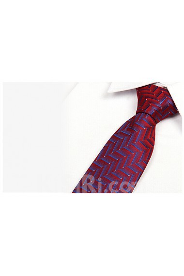 Red Striped Microfiber Necktie