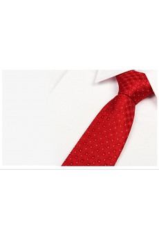 Red Polka Dot Microfiber Necktie