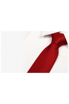 Red Plaid Microfiber Necktie