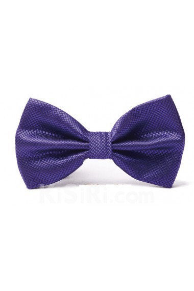 Dark Purple Solid Microfiber Bow Tie