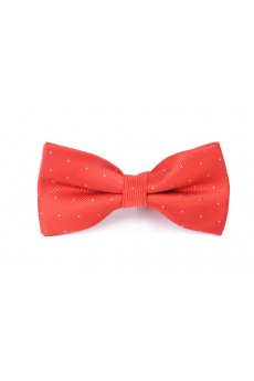 Red Polka Dot Microfiber Bow Tie