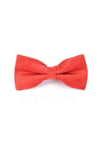 Red Polka Dot Microfiber Bow Tie