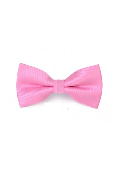Pink Polka Dot Microfiber Bow Tie