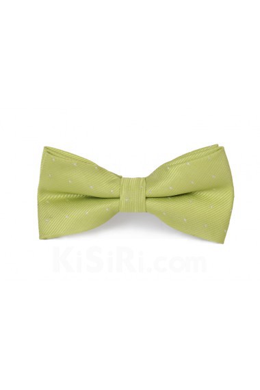 Green Polka Dot Microfiber Bow Tie