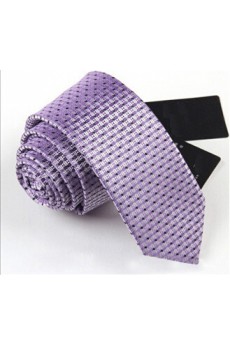 Purple Polka Dot Microfiber Skinny Ties