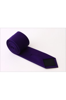Purple Solid Microfiber NeckTie