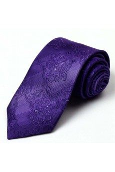 Purple Floral 100% Silk NeckTie