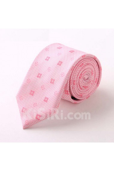 Pink Floral Microfiber Skinny Tie