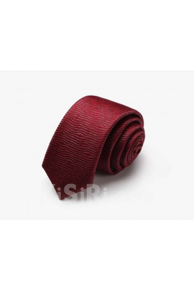 Red Floral 100% Silk Skinny Tie