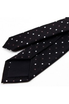 Black Polka Dot Microfiber Skinny Tie