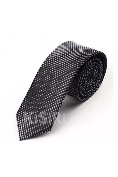 Gray Polka Dot Microfiber Skinny Tie