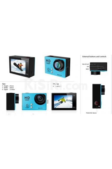 2" Full HD Outdoor Sports Camera 12MP Micro SD CMOS  SPCA6330m