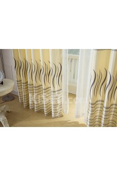 Striped Energy Saving Made to Measure Curtain (Two Panels)